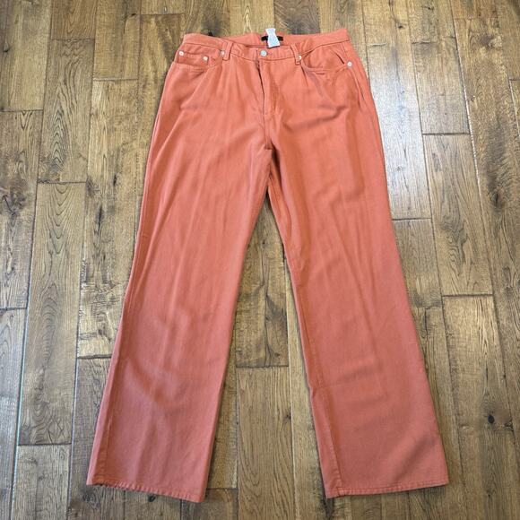 Karen Kane Pants - Karen Kane Lifestyle Women’s Rust Orange Denim Lyocell High Rise Pants Size 16
